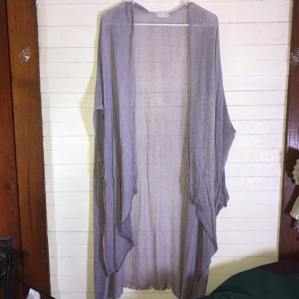 Free People Raw Edge Woven Kimono/ Duster